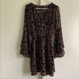 White House Black Market Floral Ruffle Dress